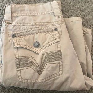 Affliction Men’s cargo khaki shorts size 34